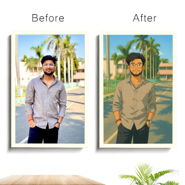 Personalized Ghibli Art Style Frame - 8x12" - Image 3