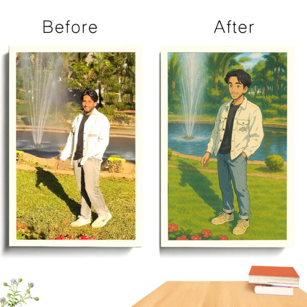 Personalized Ghibli Art Style Frame - 8x12" - Image 4