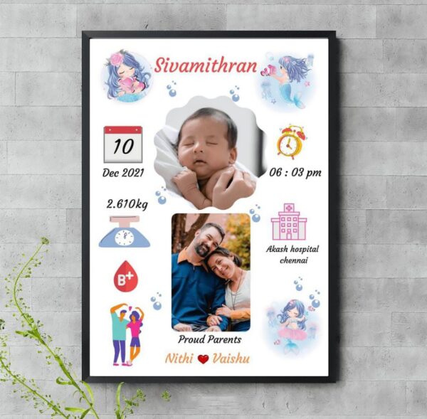 12X18 PHOTO WITH GLASS FRAME BABY - Image 3