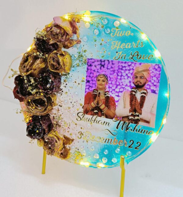 RESIN PHOTO 8inchi with led
