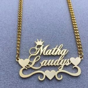NAME PENDENT WITH HEAVY CHAIN