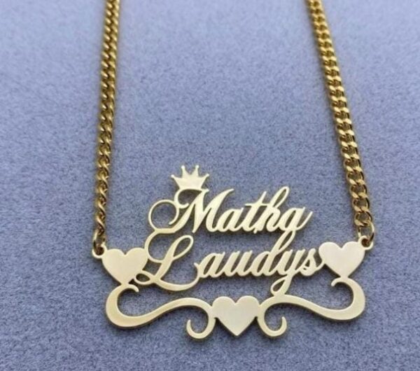 NAME PENDENT WITH HEAVY CHAIN