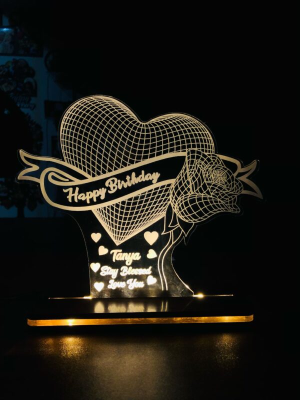 Led Acrylic Frame with Top Black Layer of MDF - Image 3