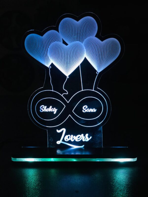 Led Acrylic Frame with Top Black Layer of MDF - Image 6