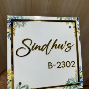 acrylic name plates with uv print