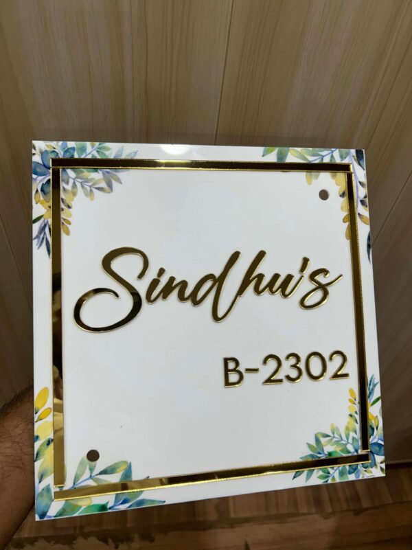 acrylic name plates with uv print