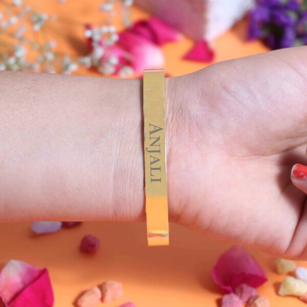 Brass kada with name - Image 2