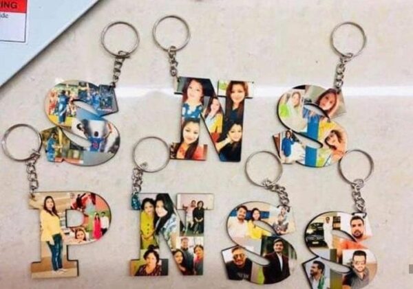 MDF ALBHABETS KEYCHAIN