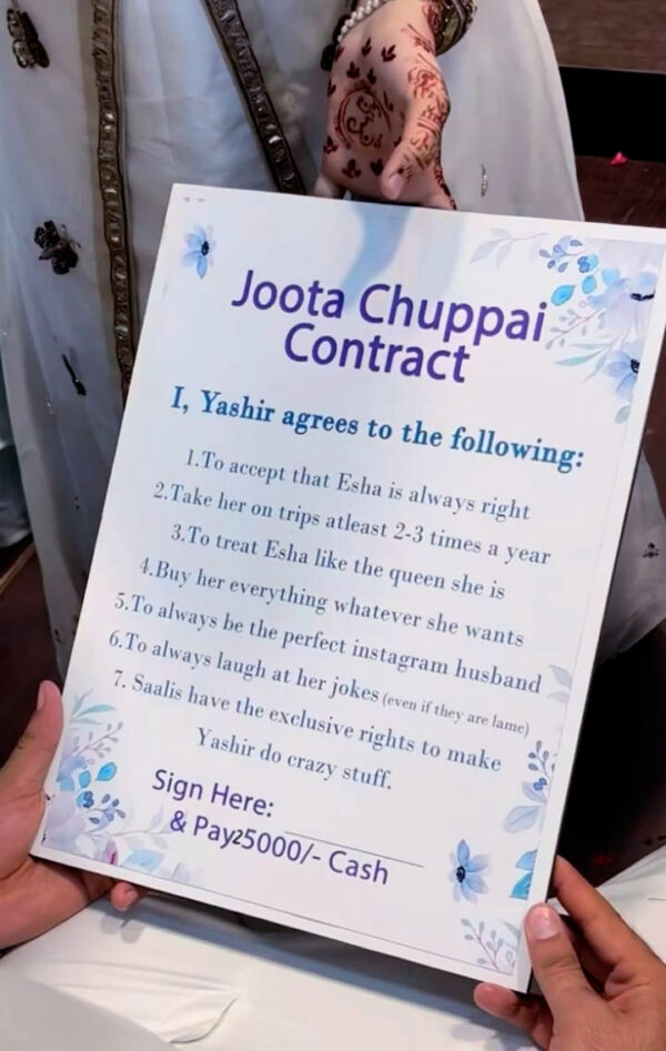 12X15 PHOTO JOOTA CHUPAI CONTRACT