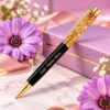 NAME ENGRAVED GOLDEN GLITTER PEN