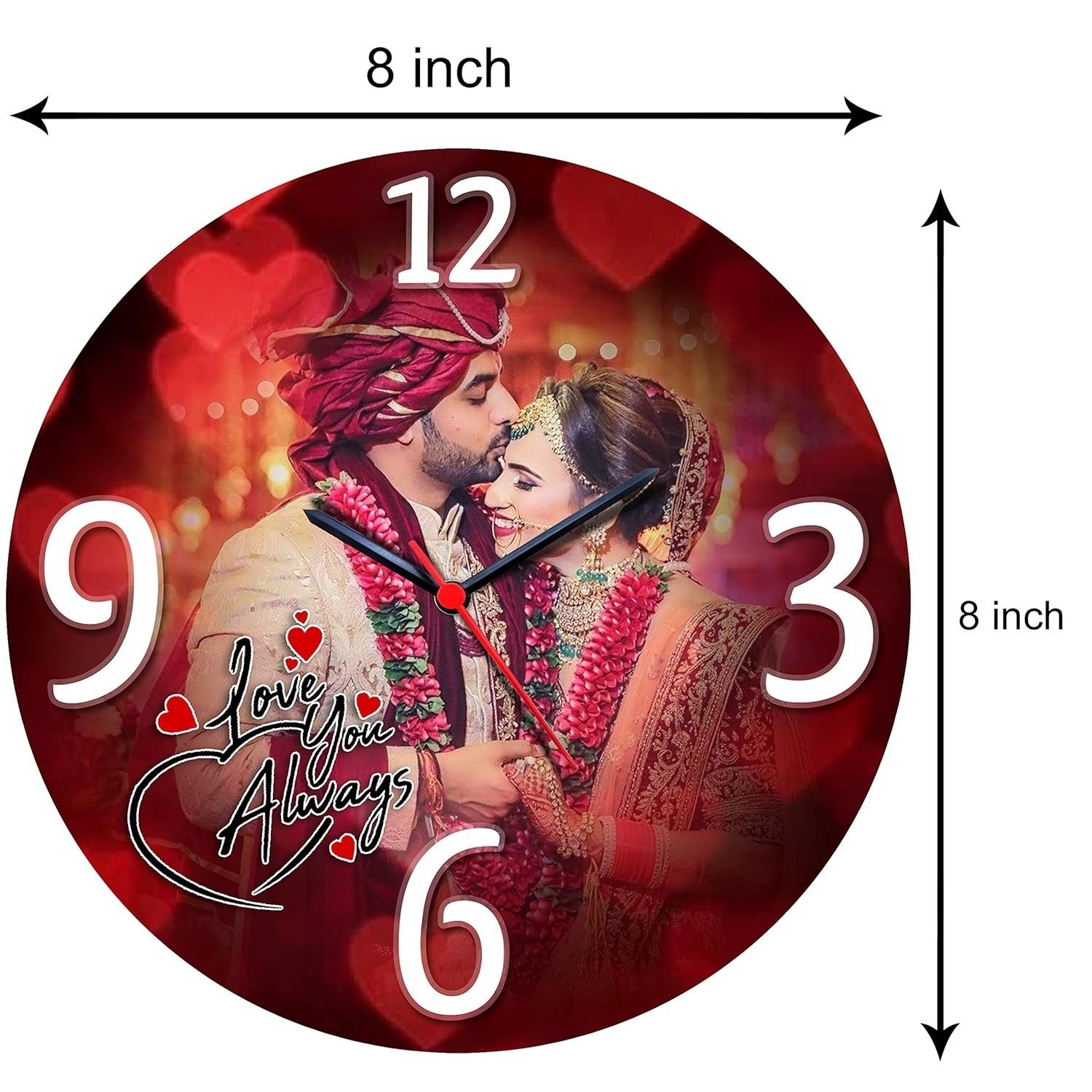 round clock 8x8