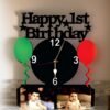 1ST BIRTHDAY CLOCK COLLAGE