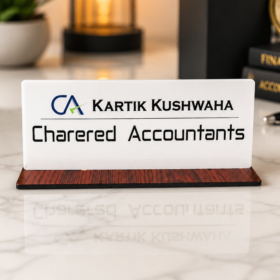 Business Desk Name Plate 2.0